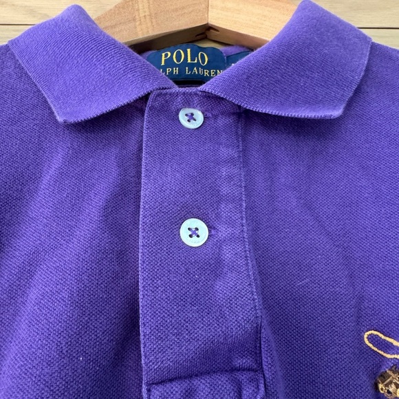 Ralph Lauren Purple Custom Fit Polo Cotton Short Sleeve Collar / Medium - Picture 6 of 13